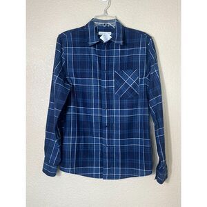 NWOT And Now This Men's Blue Plaid Button Down Shirt Small Grunge Cabincore